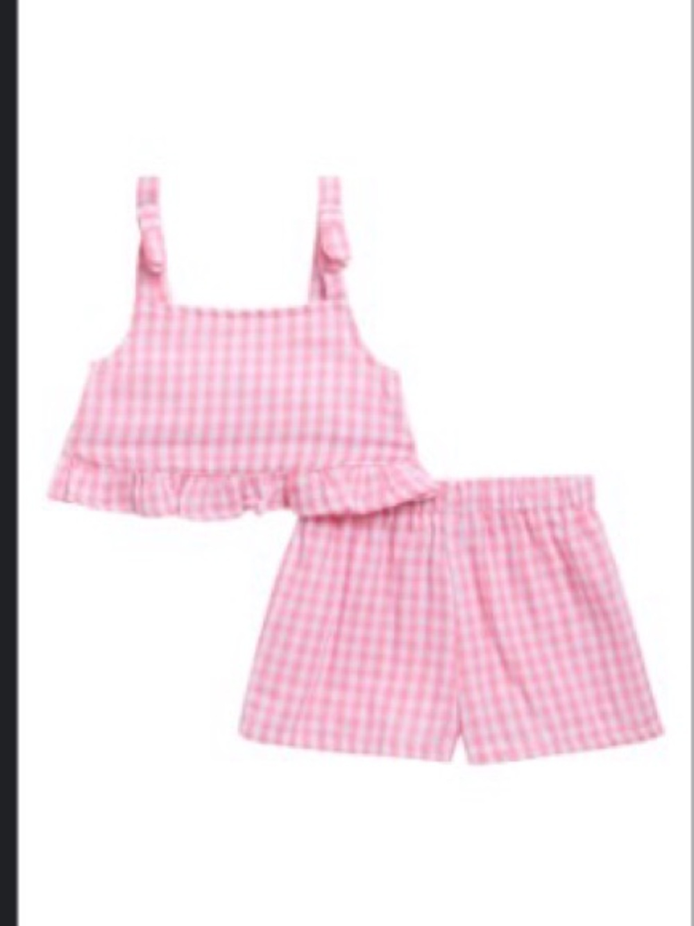 Pippa & Julie Gingham Matching Set in Pink & White 18M Like New